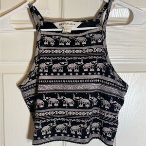 H&M x Coachella Elephant Print Crop Top - Size S